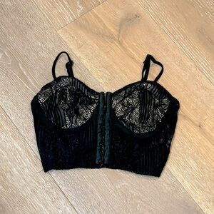 Misguided Black Lace Bralette US Size 4